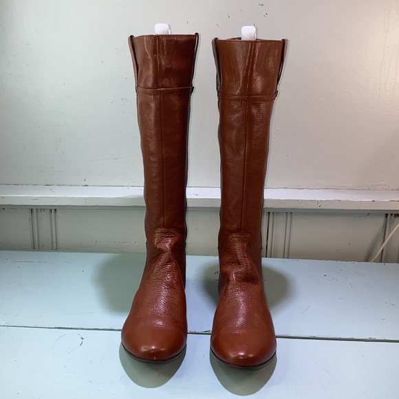 Nine West Flat Chestnut Rider Boots - Picture 2 of 10